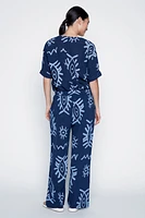 Pull on printed cotton pant