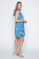 Floral print cotton gauze dress
