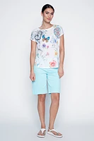 Summer floral print t-shirt