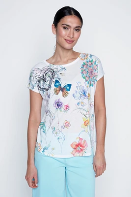 Summer floral print t-shirt