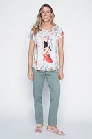 Girl with hat portrait t-shirt