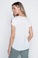 Girl with hat portrait t-shirt