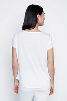Stripe anchor print t-shirt