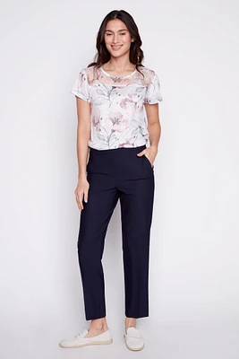 Straight leg tummy control pant