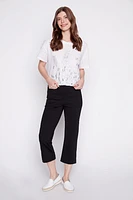Straight leg tummy control capri