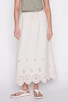Eyelet hem embroidery skirt