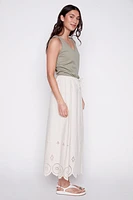 Eyelet hem embroidery skirt