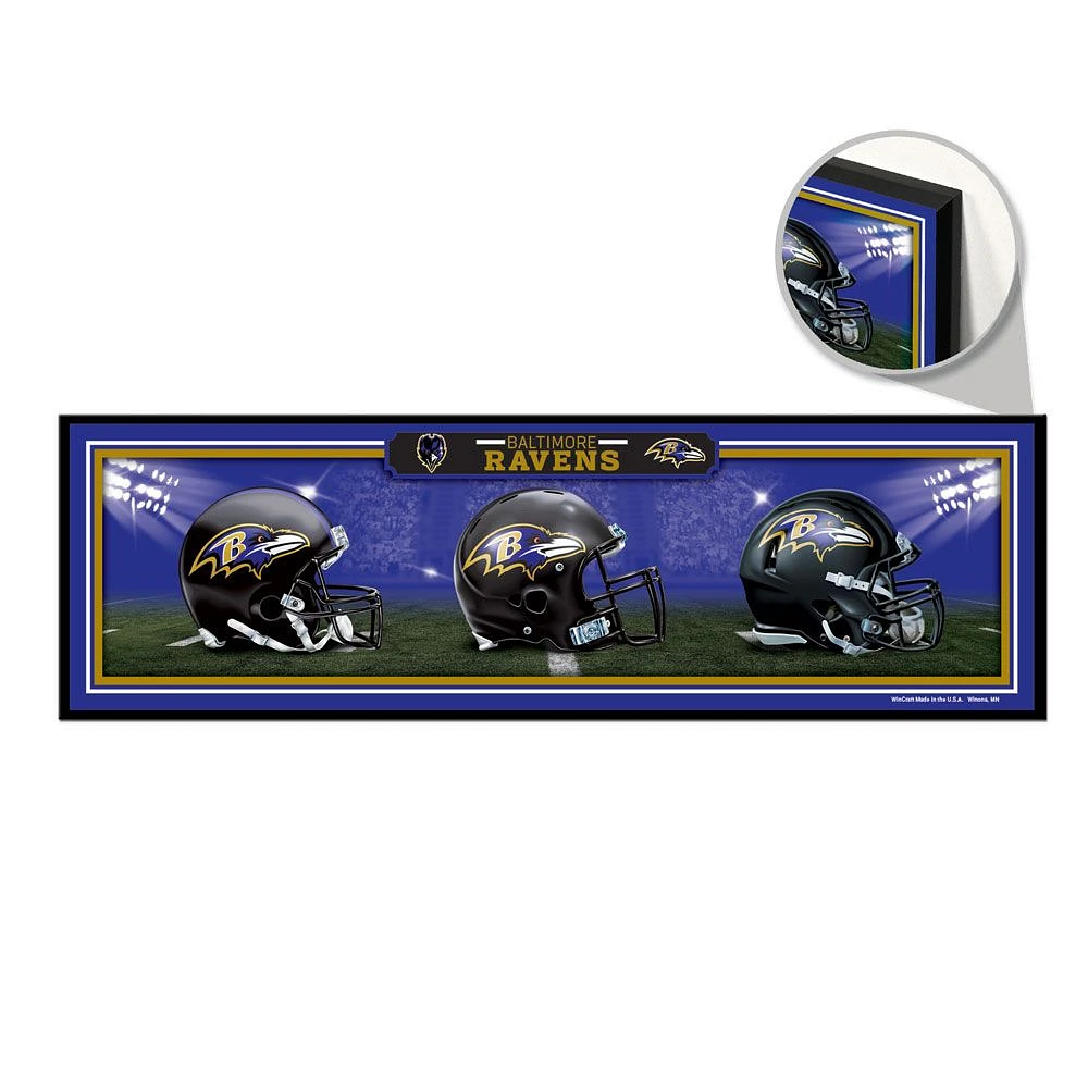 NFL Wood Sign 9"x 30" Ravens
