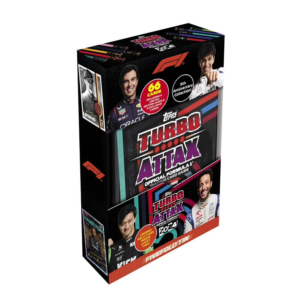 Topps Turbo Attax F1 Trading Cards 2024 Mega Tin (Black Box)