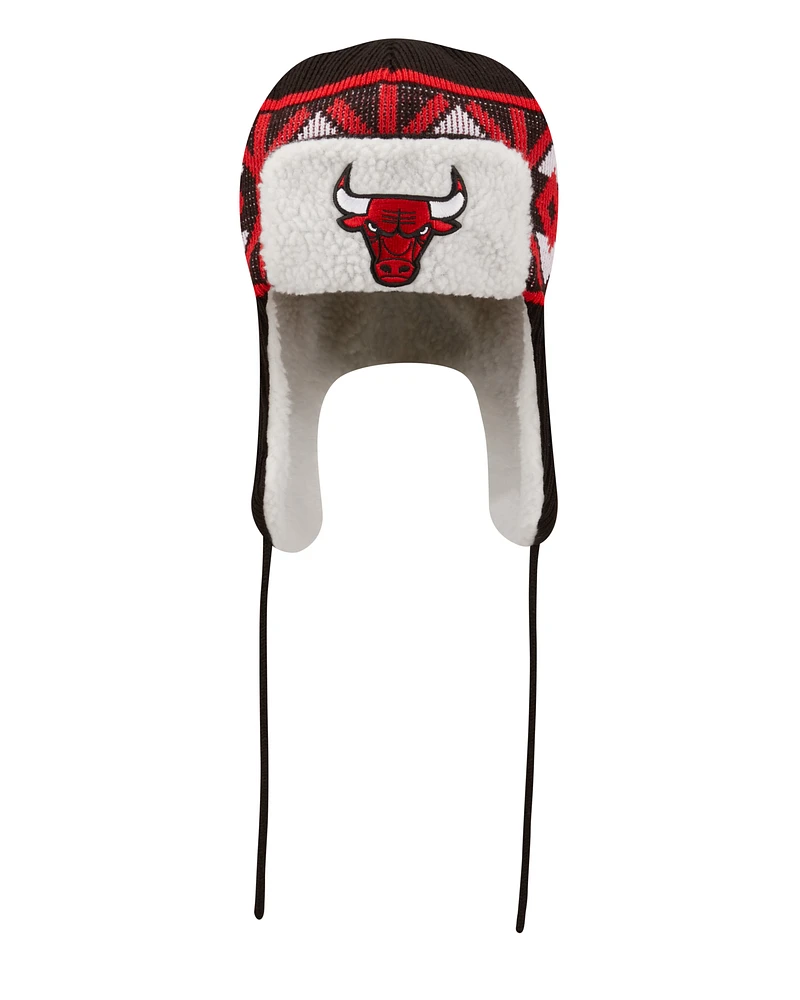NBA Knit Hat Trapper D3 Bulls