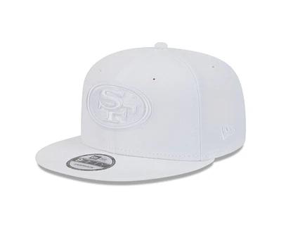 NFL Hat 950 Basic Snapback White on White 49ers