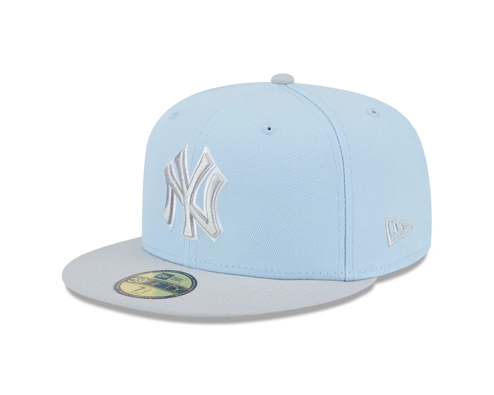 MLB Hat 5950 Color Pack 2025 2T Baby Blue & Grey Yankees