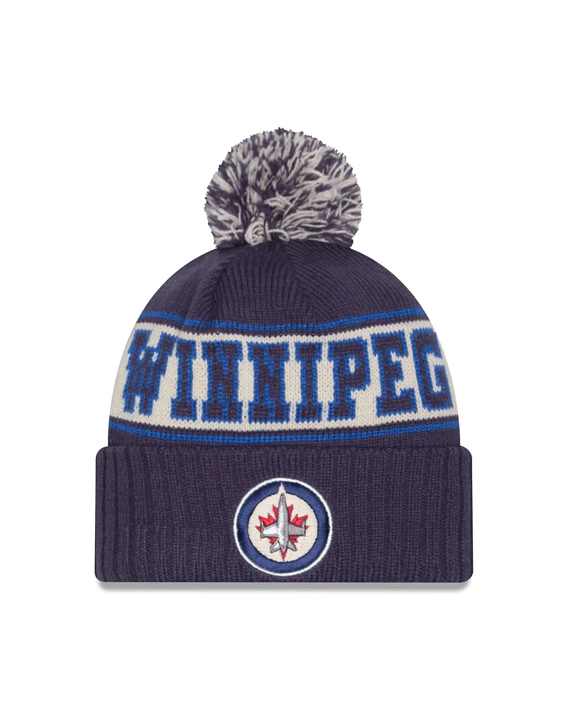 NHL Knit Hat Retro with Pom Jets
