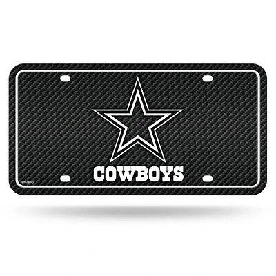 NFL License Plate Metal Carbon Fiber Design Cowboys