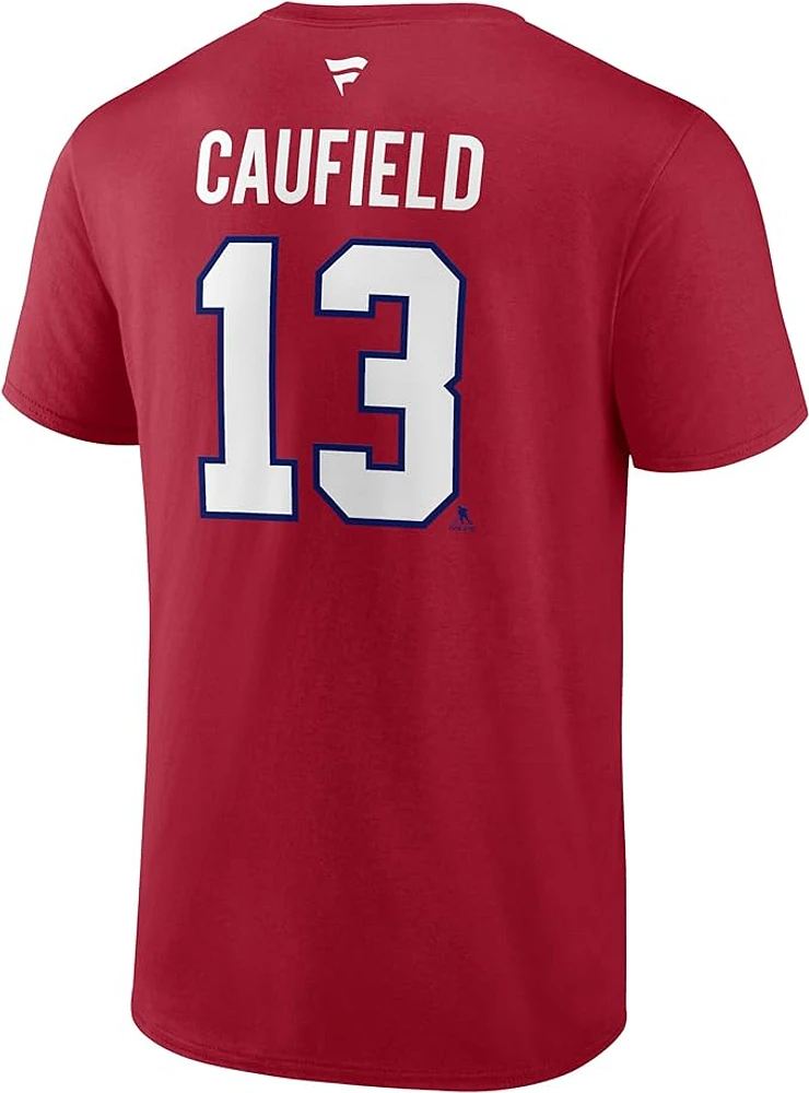NHL Player T-Shirt Authentic Stack Cole Caufield Canadiens (Red)