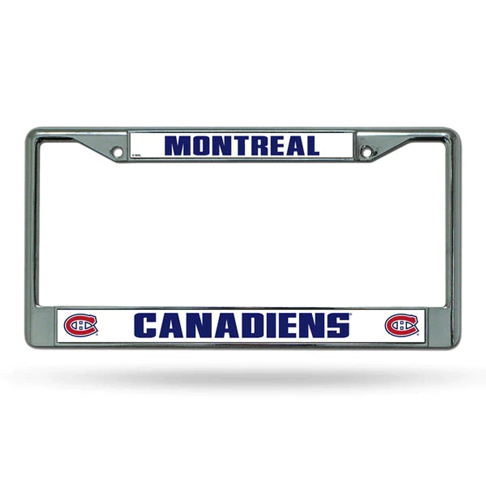 NHL License Plate Frame Chrome Canadiens