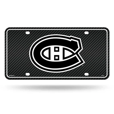 NHL License Plate Metal Carbon Fiber Design Canadiens