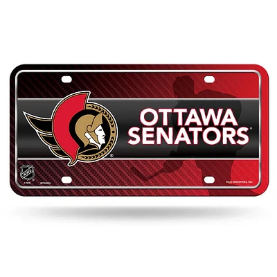 NHL License Plate Metal Auto Tag Senators