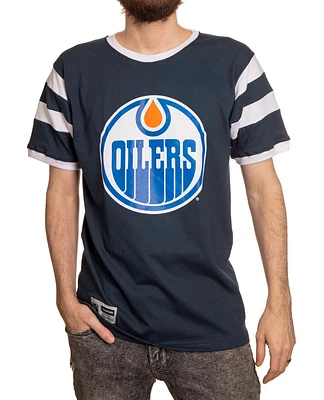 NHL T-Shirt Retro Varsity Inset Oilers