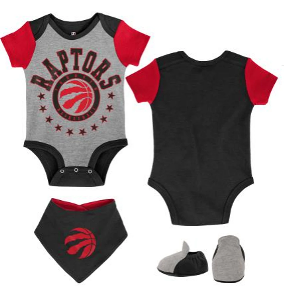 NBA 3Pc Onesie, Bib & Bootie Set Scoring Streak Raptors