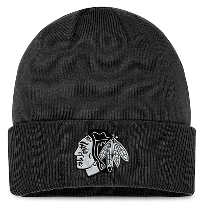 NHL Knit Hat Authentic Pro Road Cuffed Beanie 2023 Blackhawks