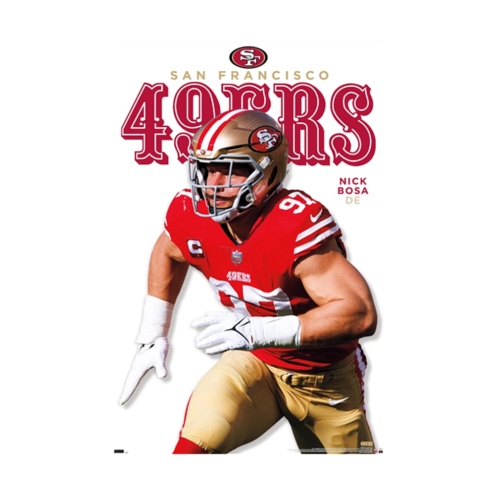 NFL Player Wall Poster Nick Bosa 49ers