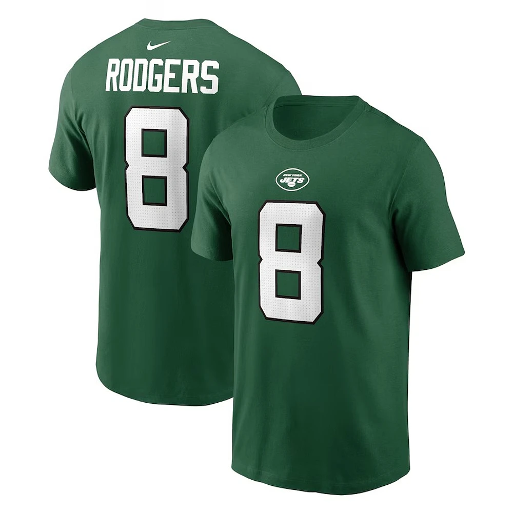NFL Player T-Shirt Name And Number Aaron Rodgers Jets