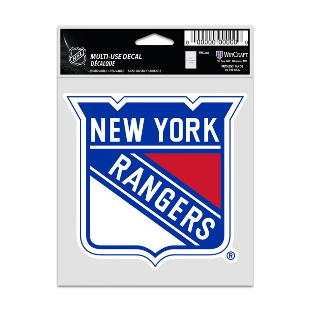 NHL Multi Use Decal 3.75x5 Rangers
