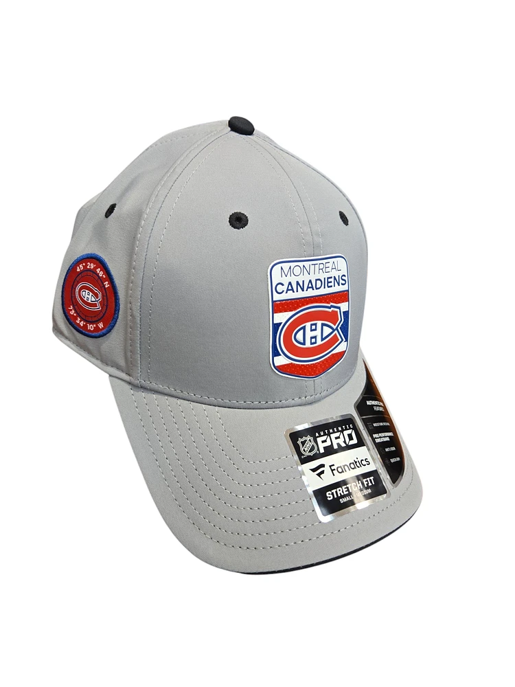NHL Hat Authentic Structured Stretch Draft 2023 Grey Canadiens