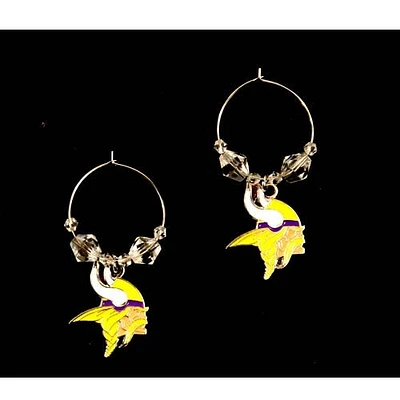 NFL Earrings Beaded Hoop Vikings