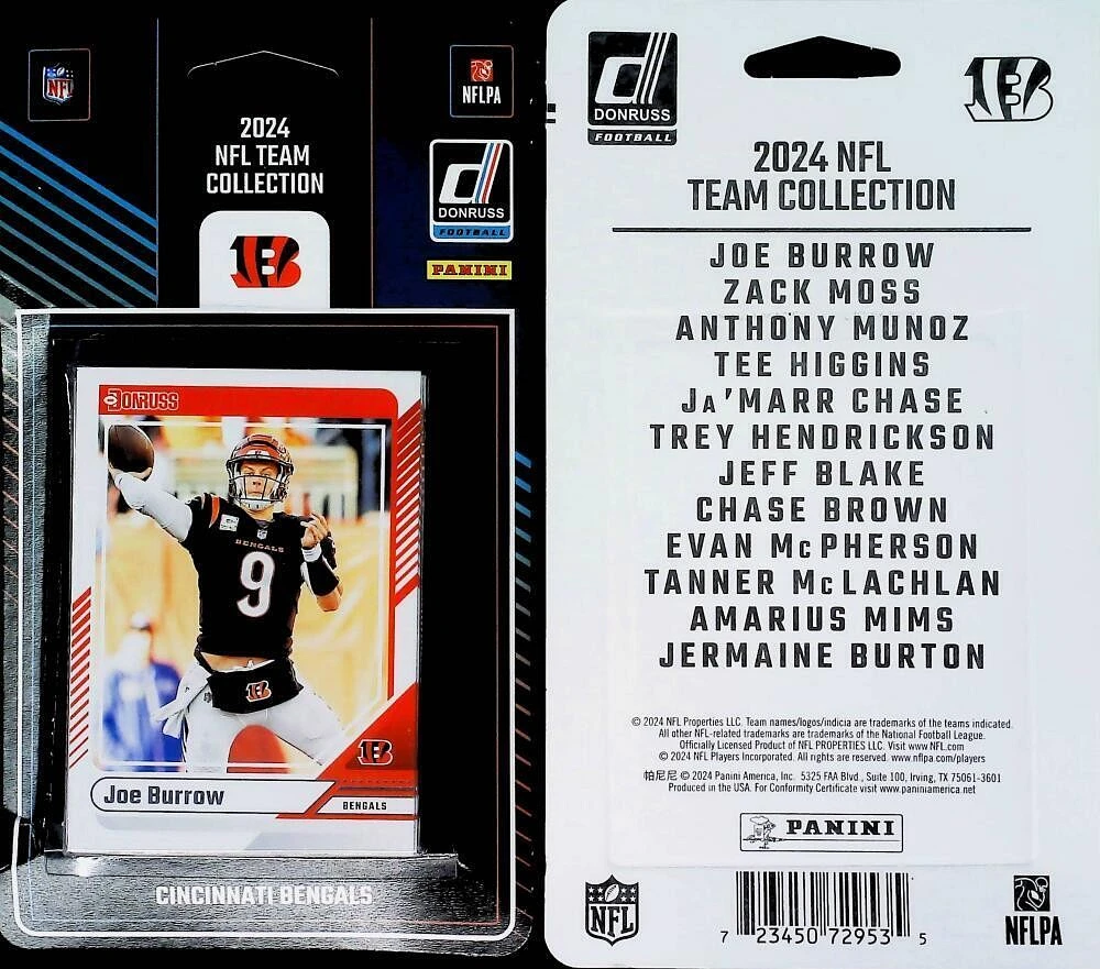 NFL 2024 Panini Trading Cards Donruss Team Set Bengals