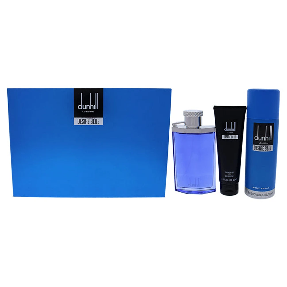 Desire Blue by Alfred Dunhill for Men - 3 Pc Gift Set