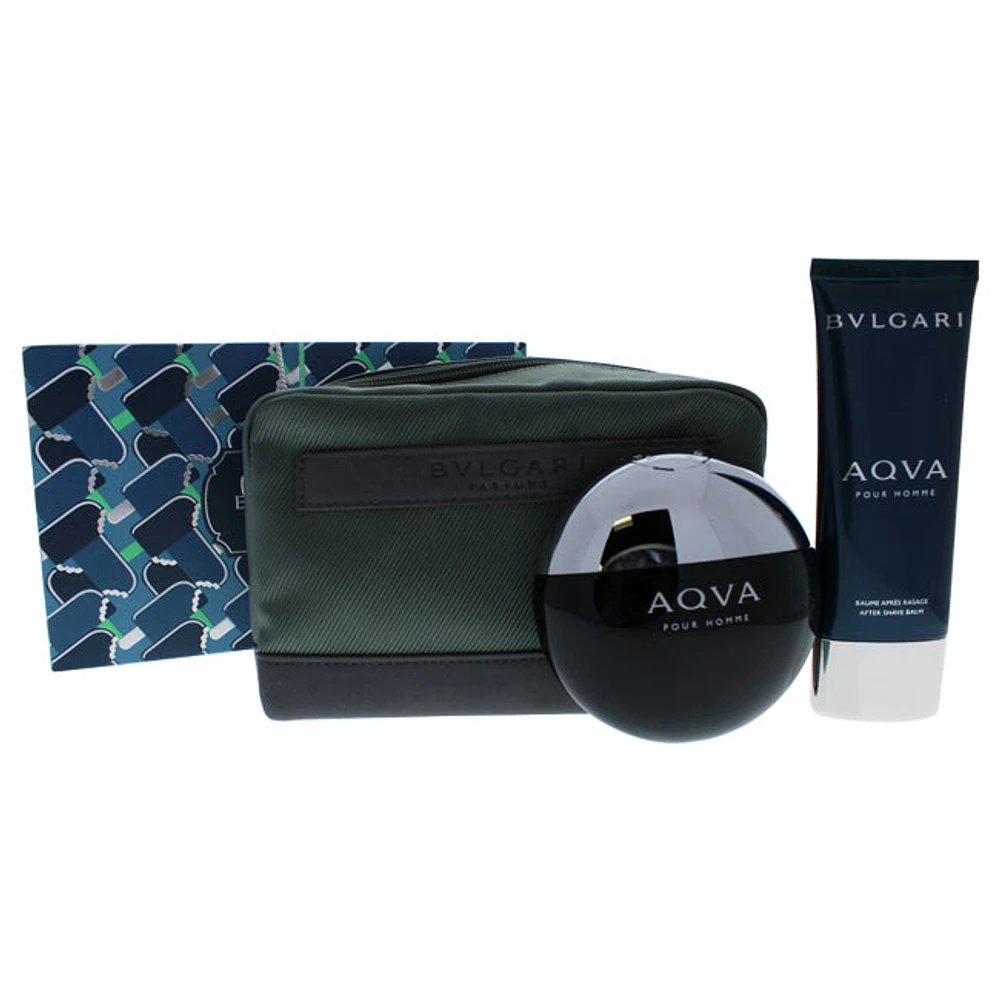 Bvlgari Aqva by Bvlgari for Men - 3 Pc Gift Set