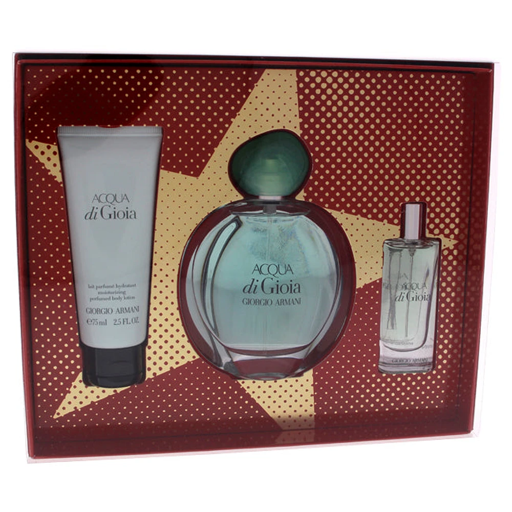 Acqua Di Gioia by Giorgio Armani for Women - 3 Pc Gift Set