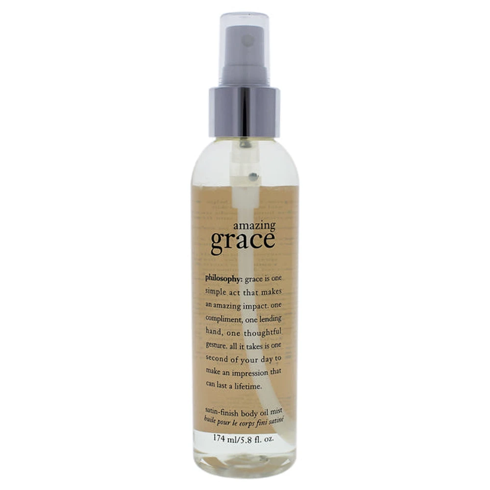 Amazing Grace Satin-finish Body Oil Mist by Philosophy for Women - 5.8 oz Body Spray