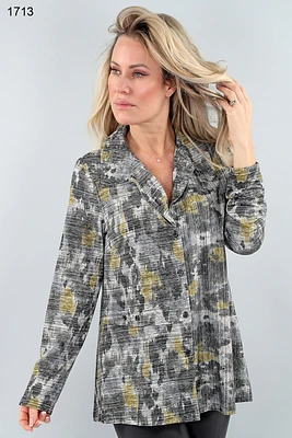 Printed blouse with side band - Michael Tyler