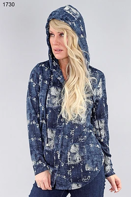 Button-down hooded Top - Michael Tyler