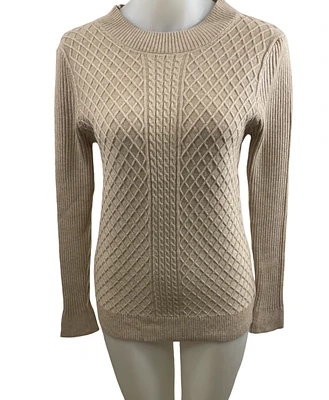 Chandail uni en tricot extensible texturé