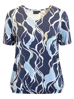 Printed v-neck Top