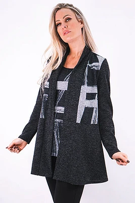 Cardigan with knitted panels - Michael Tyler