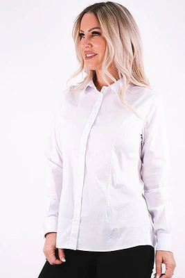 Button-down blouse stretch cotton - Michael Tyler