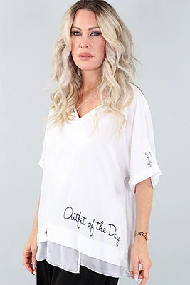 Top V scripts with lurex voile finish - Michael Tyler