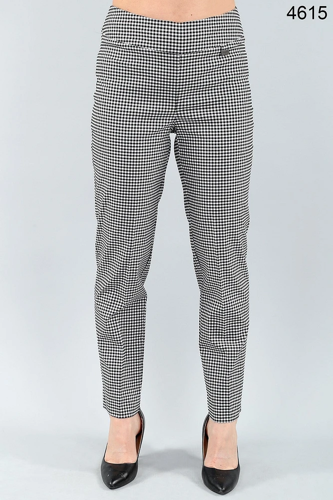 Pantalon vichy long amincissant