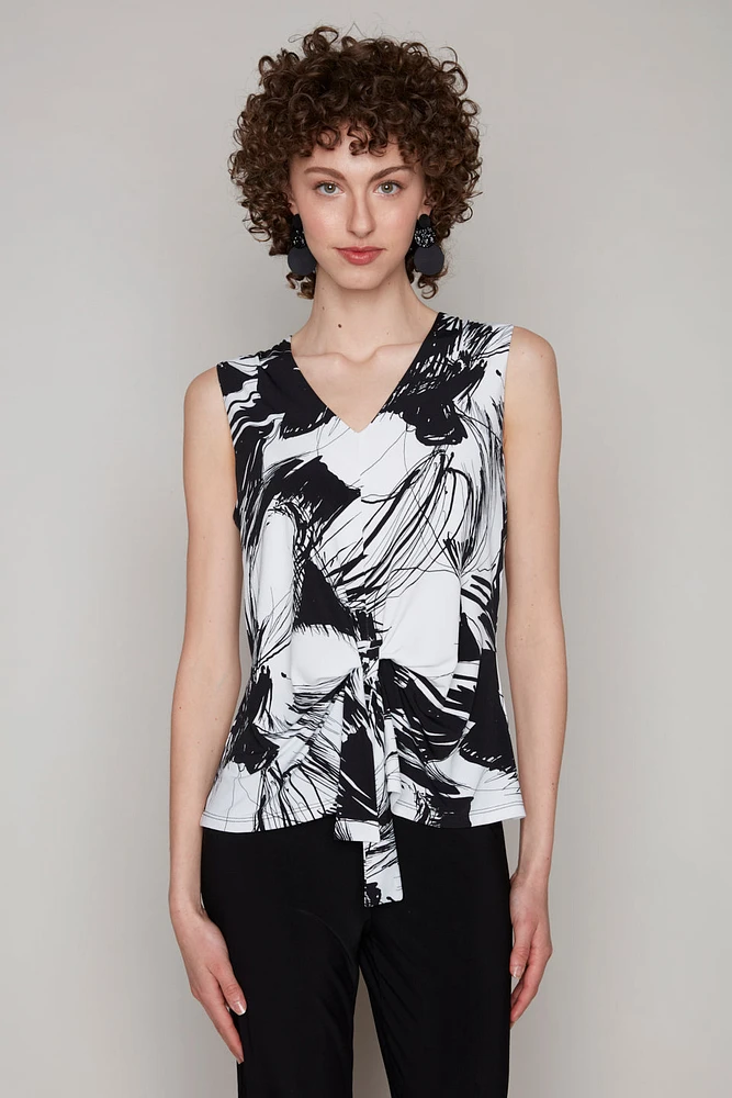 Sleeveless twisted floral Top - Compli K