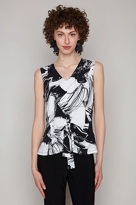 Haut floral sans manches à torsade - Compli K