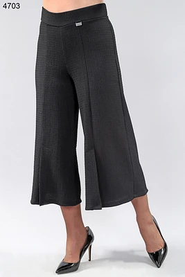 Gaucho pants with folded av slit - Michael Tyler