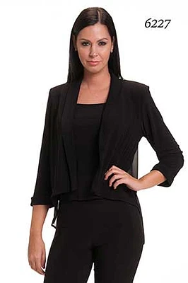 Plain bolero with cloth insert