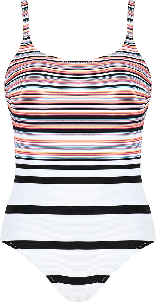 Swimsuit 1p lined with stripes - Naturana