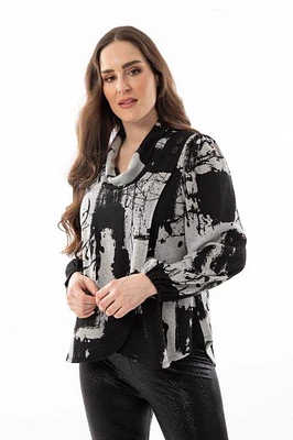 Printed poncho Top