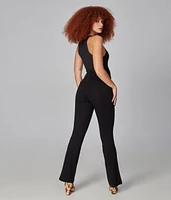 Pantalon évasé Azure Ponte avec surpiqure - Lola Jeans